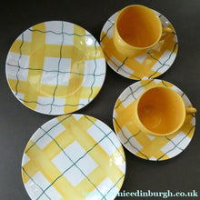 Load image into Gallery viewer, Popular 1950s Pair of Trios. Attractive Yellow HABITANT Pattern by Meakin Media 1 of 13
