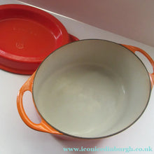 Load image into Gallery viewer, Pre-loved Le Crueset Doufeu Large Lidded Casserole Pot. Volcano Orange
