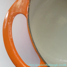 Load image into Gallery viewer, Pre-loved Le Crueset Doufeu Large Lidded Casserole Pot. Volcano Orange
