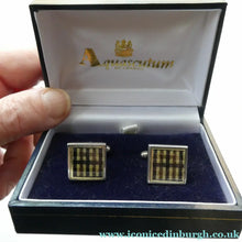 Load image into Gallery viewer, AQUASCUTUM Tartan Cufflinks. In original retail box. UNWORN
