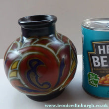Load image into Gallery viewer, Pretty Art Deco Design. Plazuid Gouda Holland Vase. RARE Verat Pattern; c 1930
