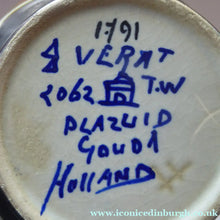 Load image into Gallery viewer, Pretty Art Deco Design. Plazuid Gouda Holland Vase. RARE Verat Pattern; c 1930
