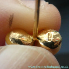 Load image into Gallery viewer, 9ct Gold Stud Earrings with Twin Pearl Inclusions. Stamped 375
