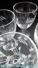 Load image into Gallery viewer, Pretty Set of Six STUART CRYSTAL ELGIN Pattern Sherry or Liqueur Glasses. With Engraved Foliage Design. Signed
