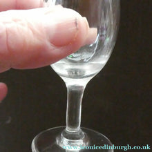Load image into Gallery viewer, Pretty Set of Six VINTAGE CRYSTAL Tiny Liqueur Glasses. Possibly Stuart Crystal
