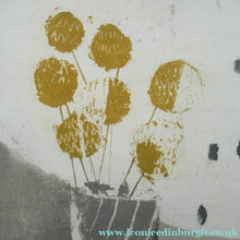 Load image into Gallery viewer, Pretty Vintage FRENCH Colour Etching. Artist's Edition. Titled: Fleurs Jaune. With indistinct pencil signature
