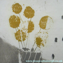 Load image into Gallery viewer, Pretty Vintage FRENCH Colour Etching. Artist's Edition. Titled: Fleurs Jaune. With indistinct pencil signature
