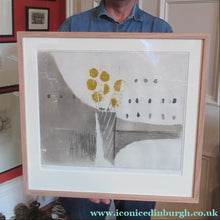 Load image into Gallery viewer, Pretty Vintage FRENCH Colour Etching. Artist's Edition. Titled: Fleurs Jaune. With indistinct pencil signature
