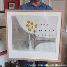 Load image into Gallery viewer, Pretty Vintage FRENCH Colour Etching. Artist's Edition. Titled: Fleurs Jaune. With indistinct pencil signature
