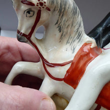 Load image into Gallery viewer, Rare Genuine Antique STAFFORDSHIRE FIGURE. The Prince (of Wales) on Horseback
