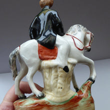 Load image into Gallery viewer, Rare Genuine Antique STAFFORDSHIRE FIGURE. The Prince (of Wales) on Horseback
