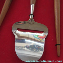 Load image into Gallery viewer, 1960s Norwegian Stainless Steel Cutlery Serving Set with Teak Handles
