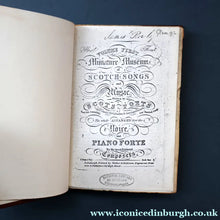 Load image into Gallery viewer, Published 1818. Rare GEORGIAN Scottish Music Book. The Miniature Museum of Scotch Songs. Volume One
