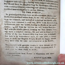 Load image into Gallery viewer, Published 1818. Rare GEORGIAN Scottish Music Book. The Miniature Museum of Scotch Songs. Volume One
