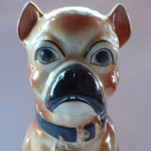 Load image into Gallery viewer, Antique LIFE SIZE Pug Dog Figurine / Slip Cast Model. Probaby STAFFORDSHIRE, c 1880s. 13 1/2 inches
