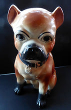 Load image into Gallery viewer, Antique LIFE SIZE Pug Dog Figurine / Slip Cast Model. Probaby STAFFORDSHIRE, c 1880s. 13 1/2 inches
