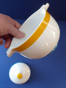 1960s ROSENTHAL Studio Line Lidded Bowl. Rare PUNKTAL Design by Wolf Karnagels