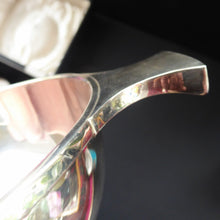 Load image into Gallery viewer, 1930s Large Size SOLID SILVER Quaich. Stylish Deco Shape in Original Box. Hallmarked 1936 and Inscribed &quot;Ann&quot; on the side
