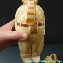 Load image into Gallery viewer, Quirky 1930s JAPANESE Ceramic Decanter, Stand and Four Shot Glasses. TENNIS PLAYER
