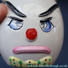Load image into Gallery viewer, Quirky 1950s Coin Bank SWEAR BOX. Comical man with Two Expressive Faces.
