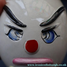Load image into Gallery viewer, Quirky 1950s Coin Bank SWEAR BOX. Comical man with Two Expressive Faces.
