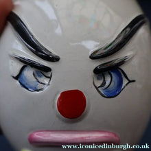 Load image into Gallery viewer, Quirky 1950s Coin Bank SWEAR BOX. Comical man with Two Expressive Faces.
