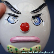 Load image into Gallery viewer, Quirky 1950s Coin Bank SWEAR BOX. Comical man with Two Expressive Faces.

