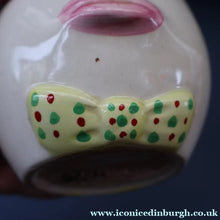Load image into Gallery viewer, Quirky 1950s Coin Bank SWEAR BOX. Comical man with Two Expressive Faces
