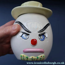 Load image into Gallery viewer, Quirky 1950s Coin Bank SWEAR BOX. Comical man with Two Expressive Faces
