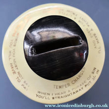 Load image into Gallery viewer, Quirky 1950s Coin Bank SWEAR BOX. Comical man with Two Expressive Faces
