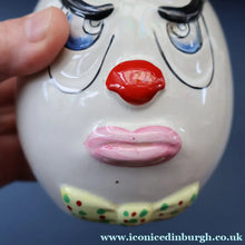 Load image into Gallery viewer, Quirky 1950s Coin Bank SWEAR BOX. Comical man with Two Expressive Faces
