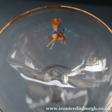 Load image into Gallery viewer, Random VINTAGE Babycham. One 1950s White Deer Logos and Two 1960s Prancing Deers - British Glass
