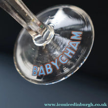 Load image into Gallery viewer, Random VINTAGE Babycham. One 1950s White Deer Logos and Two 1960s Prancing Deers - British Glass
