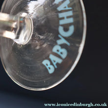 Load image into Gallery viewer, Random VINTAGE Babycham. One 1950s White Deer Logos and Two 1960s Prancing Deers - British Glass
