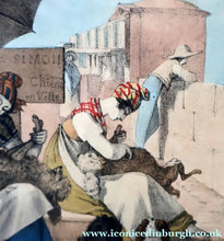 Load image into Gallery viewer, RARE 1820s Hand-Coloured Lithograph by J.J. Chalon. "Les Tondeuses de Chiens"
