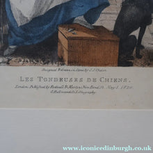 Load image into Gallery viewer, RARE 1820s Hand-Coloured Lithograph by J.J. Chalon. "Les Tondeuses de Chiens"
