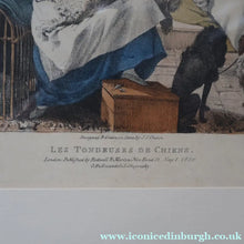 Load image into Gallery viewer, RARE 1820s Hand-Coloured Lithograph by J.J. Chalon. "Les Tondeuses de Chiens"
