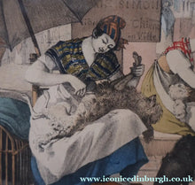 Load image into Gallery viewer, RARE 1820s Hand-Coloured Lithograph by J.J. Chalon. "Les Tondeuses de Chiens"
