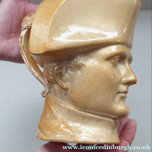 Load image into Gallery viewer, 1850s LARGE Stephen Green Pottery Lambeth Stoneware Jug Featuring the Bust of Napoleon Bonaparte. 7 inches
