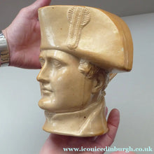 Load image into Gallery viewer, 1850s LARGE Stephen Green Pottery Lambeth Stoneware Jug Featuring the Bust of Napoleon Bonaparte. 7 inches
