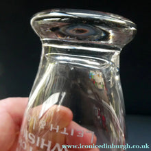 Load image into Gallery viewer, Rare 1890s Scottish Antique Whisky Dram Glass for Butcher &amp; Co. Prescription Whisky LEITH &amp; London
