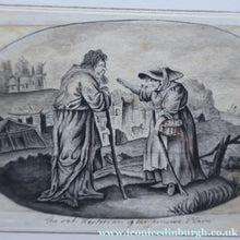 Load image into Gallery viewer, Rare 18th Century Drawing: The Sad Historian of the Pensive Plain (Illustration to Oliver Goldsmith's Poem). Pen and Grey Wash on Paper
