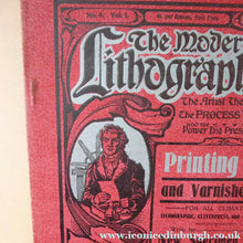 Load image into Gallery viewer, RARE 1905 ART MAGAZINE. The Modern Lithographer. Published London April 1905; Includes Genuine Art Nouveau Lithograph
