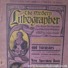 Load image into Gallery viewer, RARE 1905 ART MAGAZINE. The Modern Lithographer. Published London January 1905; Includes Genuine Art Nouveau Lithograph
