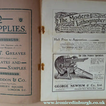 Load image into Gallery viewer, RARE 1905 ART MAGAZINE. The Modern Lithographer. Published London July 1905; Includes Genuine Art Nouveau Lithograph

