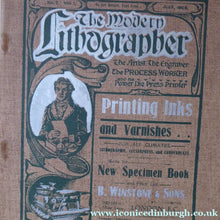 Load image into Gallery viewer, RARE 1905 ART MAGAZINE. The Modern Lithographer. Published London July 1905; Includes Genuine Art Nouveau Lithograph
