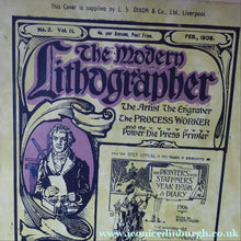 Load image into Gallery viewer, RARE 1906 ART MAGAZINE. The Modern Lithographer. Published London February 1906; Includes Genuine Art Nouveau Lithograph
