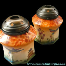 Load image into Gallery viewer, 1920s Art Deco Czech Glass Lamp with Oriental Motifs
