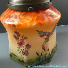 Load image into Gallery viewer, 1920s Art Deco Czech Glass Lamp with Oriental Motifs
