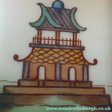 Load image into Gallery viewer, 1920s Art Deco Czech Glass Lamp with Oriental Motifs
